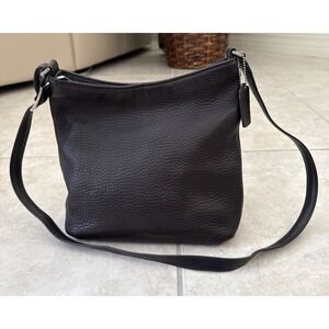 Coach 6803 Hudson Brown Pebble Leather Bucket Shoulder crossbody Bag Purse